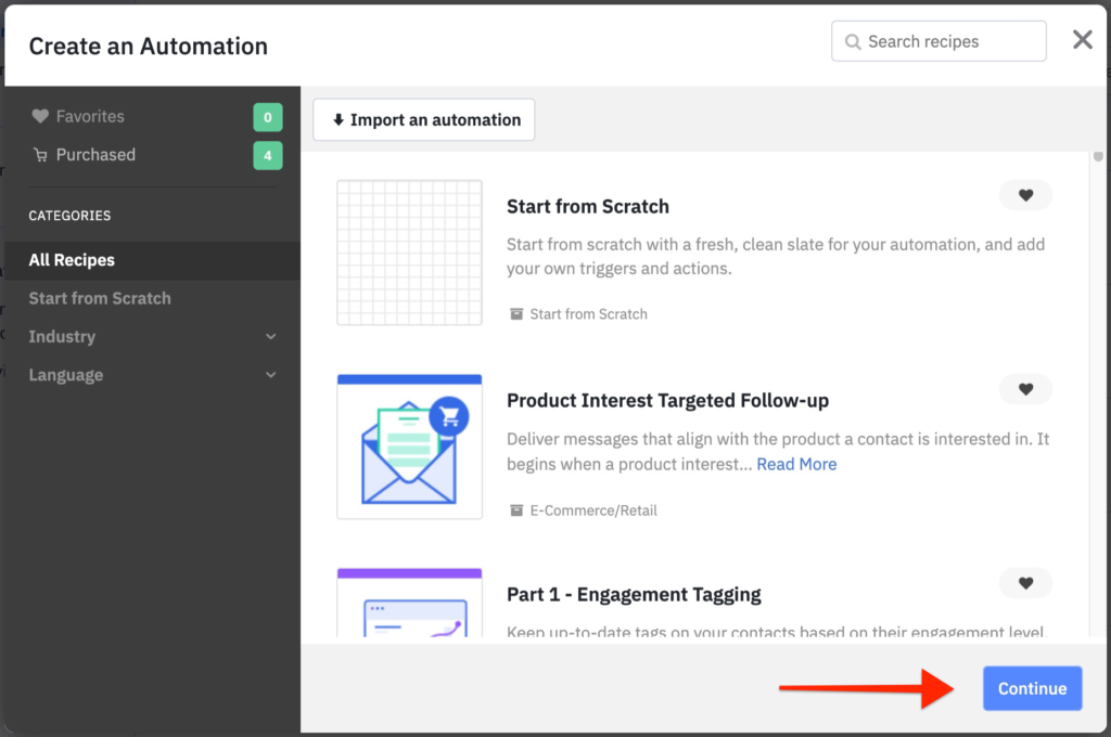 ActiveCampaign vs TinyEmail: ActiveCampaign automation builder