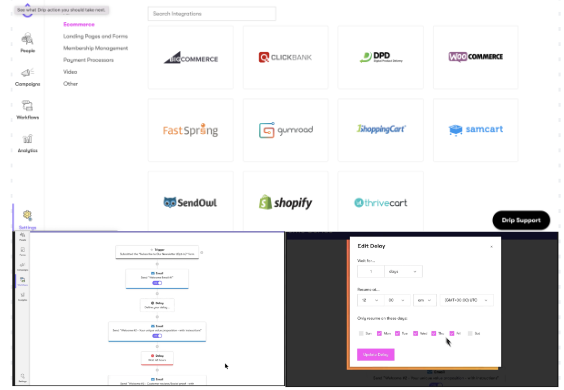 Drip vs TinyEmail: Drip’s unique features