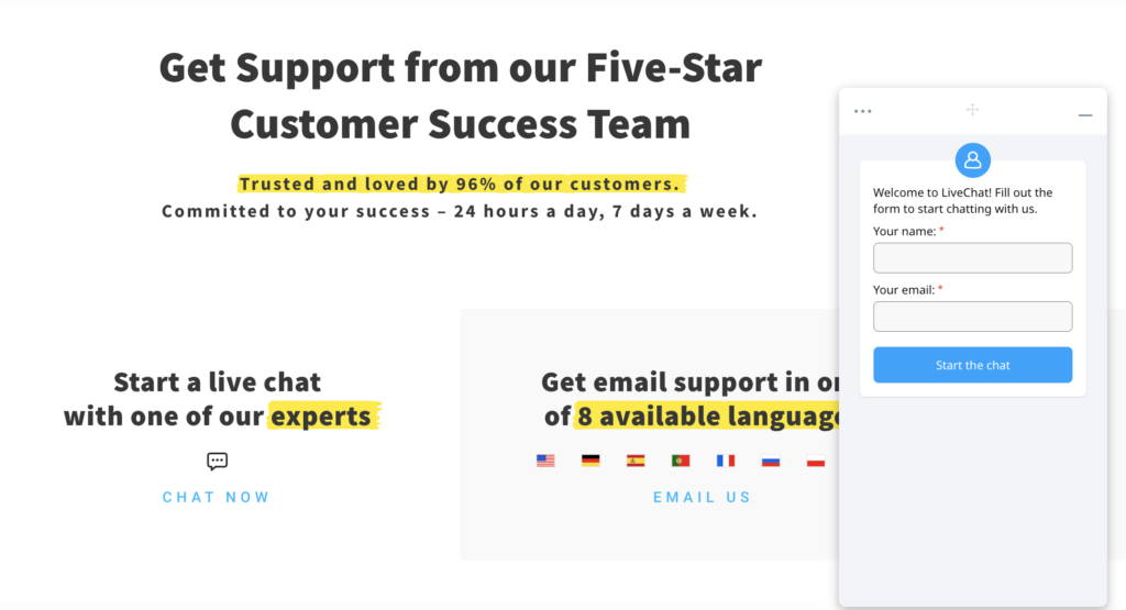 GetResponse vs TinyEmail: GetResponse's customer service