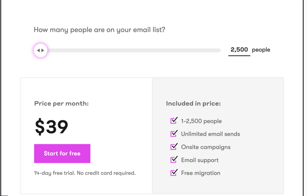 ActiveCampaign vs Drip: Drip pricing