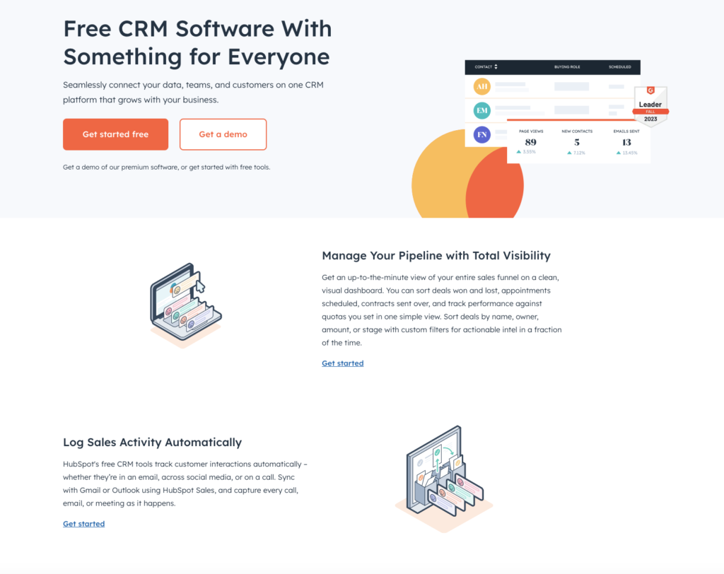 ActiveCampaign vs HubSpot: HubSpot's CRM